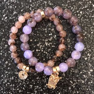 Set of 2 layering bracelets